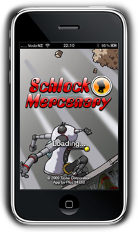 Schlock Mercenary iPhone App load screen