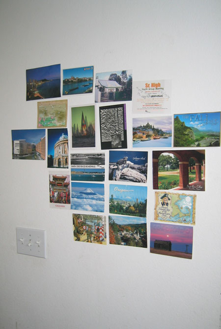 Howard's Birthday Postcard Wall, February 13th