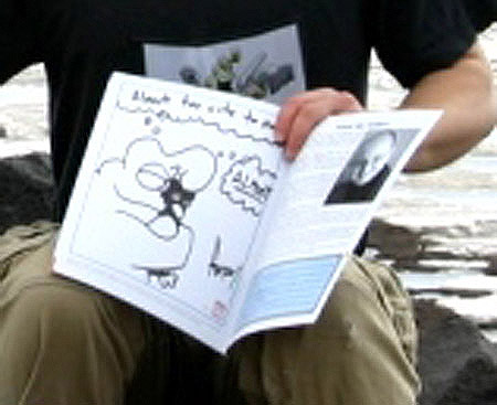 Close-up on Rob's sketched book